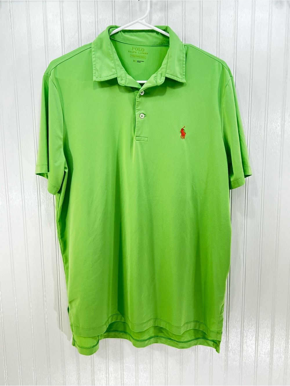 Polo Ralph Lauren Performance Polo Shirt Green Size M Golf Activewear Pro Fit